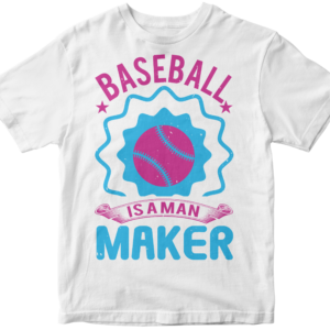 Baseball is a man Round Neck T-shirt for men